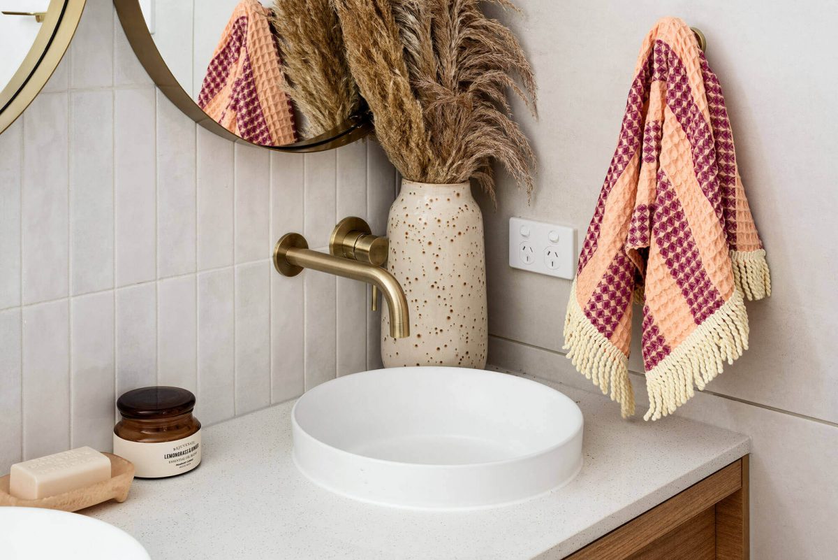 A custom designed bathroom. Designed and built by MJ Harris Group.