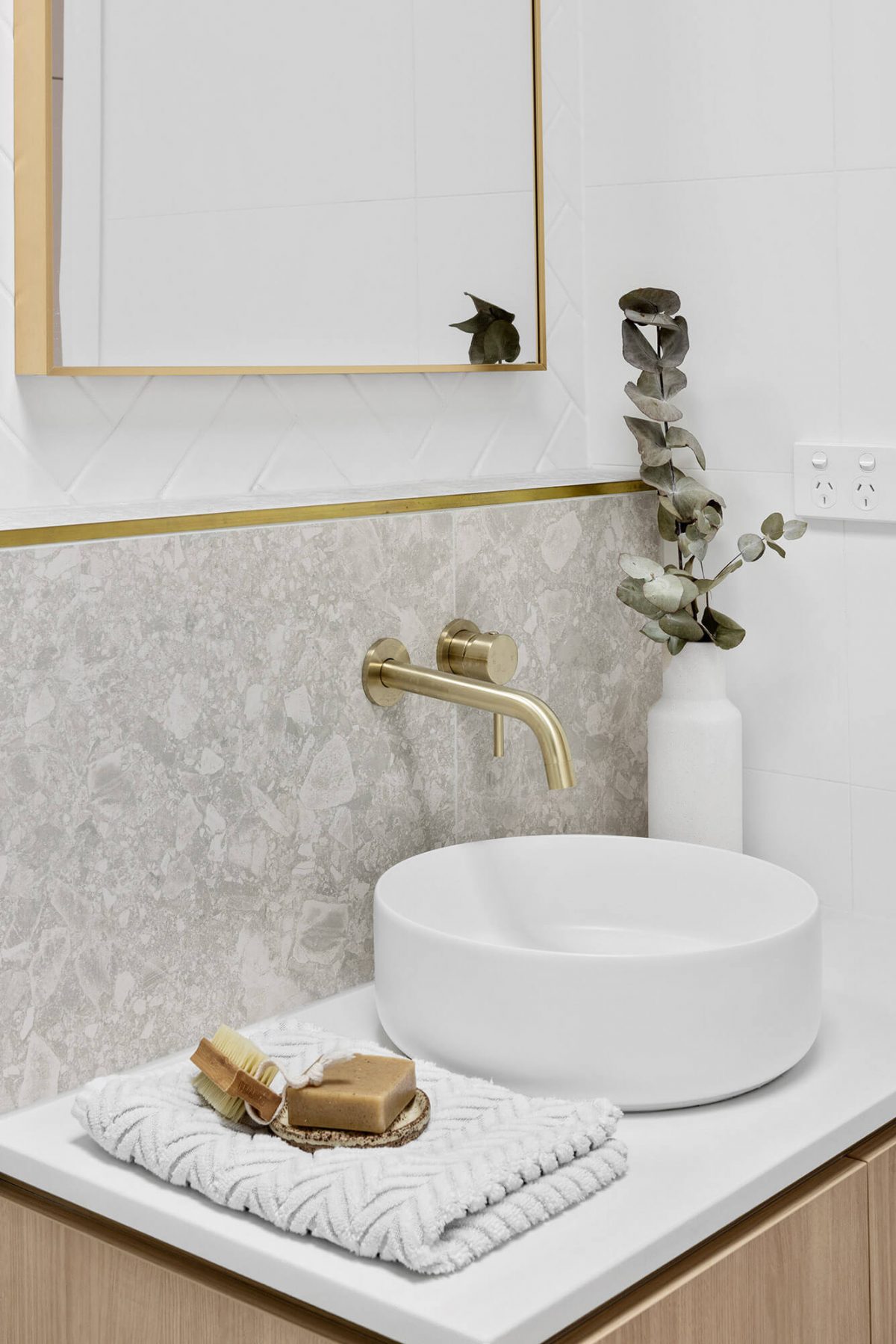 A custom designed bathroom. Designed and built by MJ Harris Group.