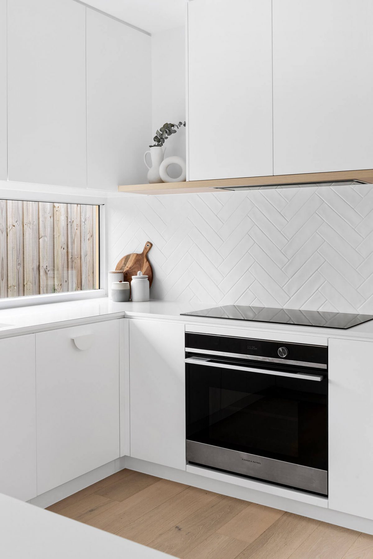 A custom designed kitchen. Designed and built by MJ Harris Group.
