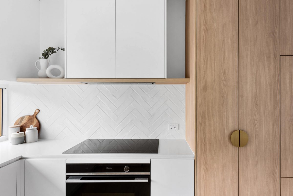 A custom designed kitchen. Designed and built by MJ Harris Group.