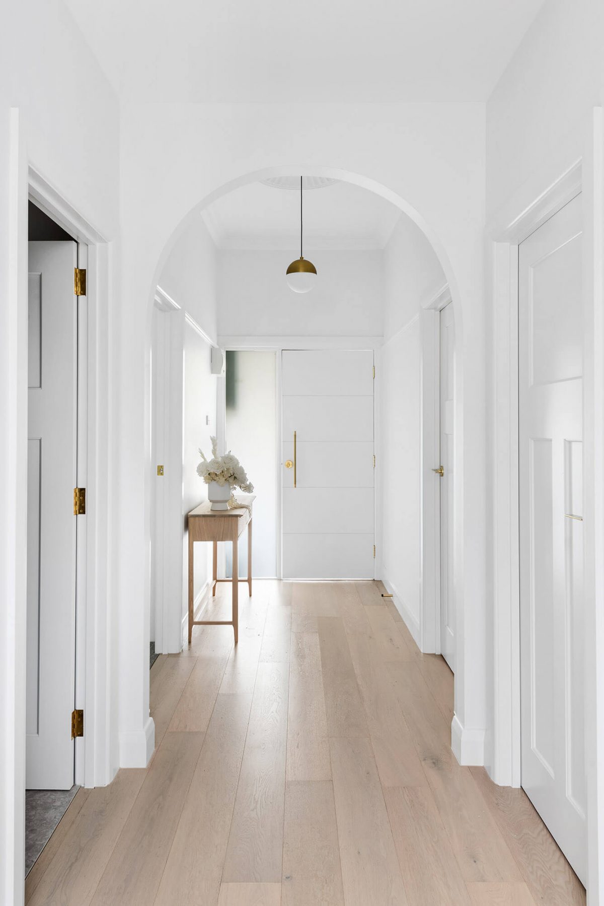 A custom designed entry. Designed and built by MJ Harris Group.