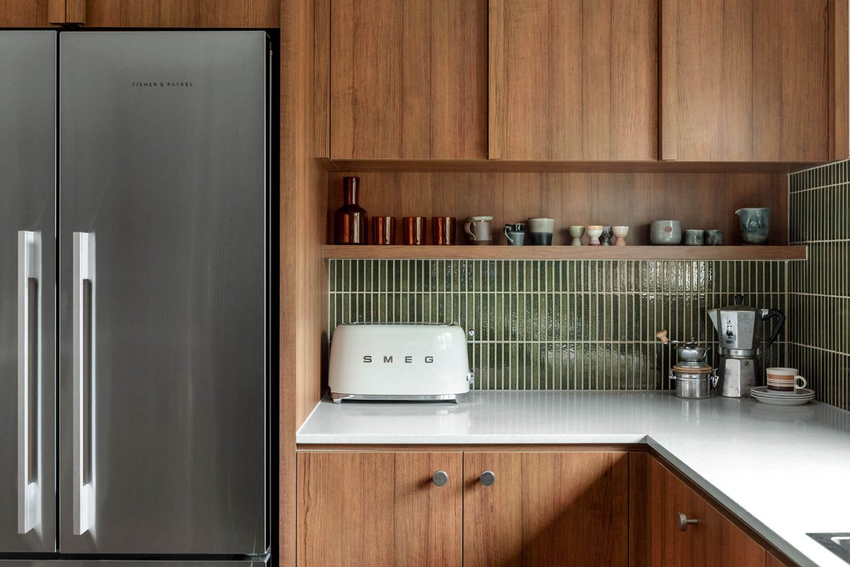A custom designed vintage style kitchen. Designed and built by MJ Harris Group.