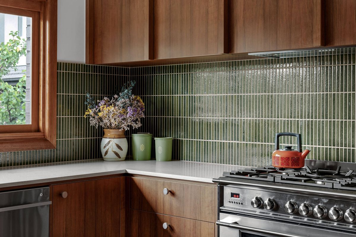 A custom designed vintage style kitchen. Designed and built by MJ Harris Group.