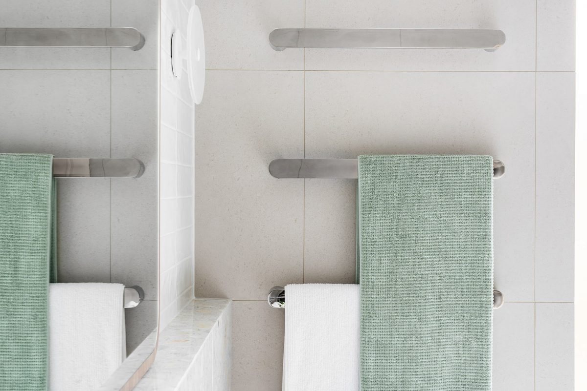 A custom designed bathroom. Designed and built by MJ Harris Group.