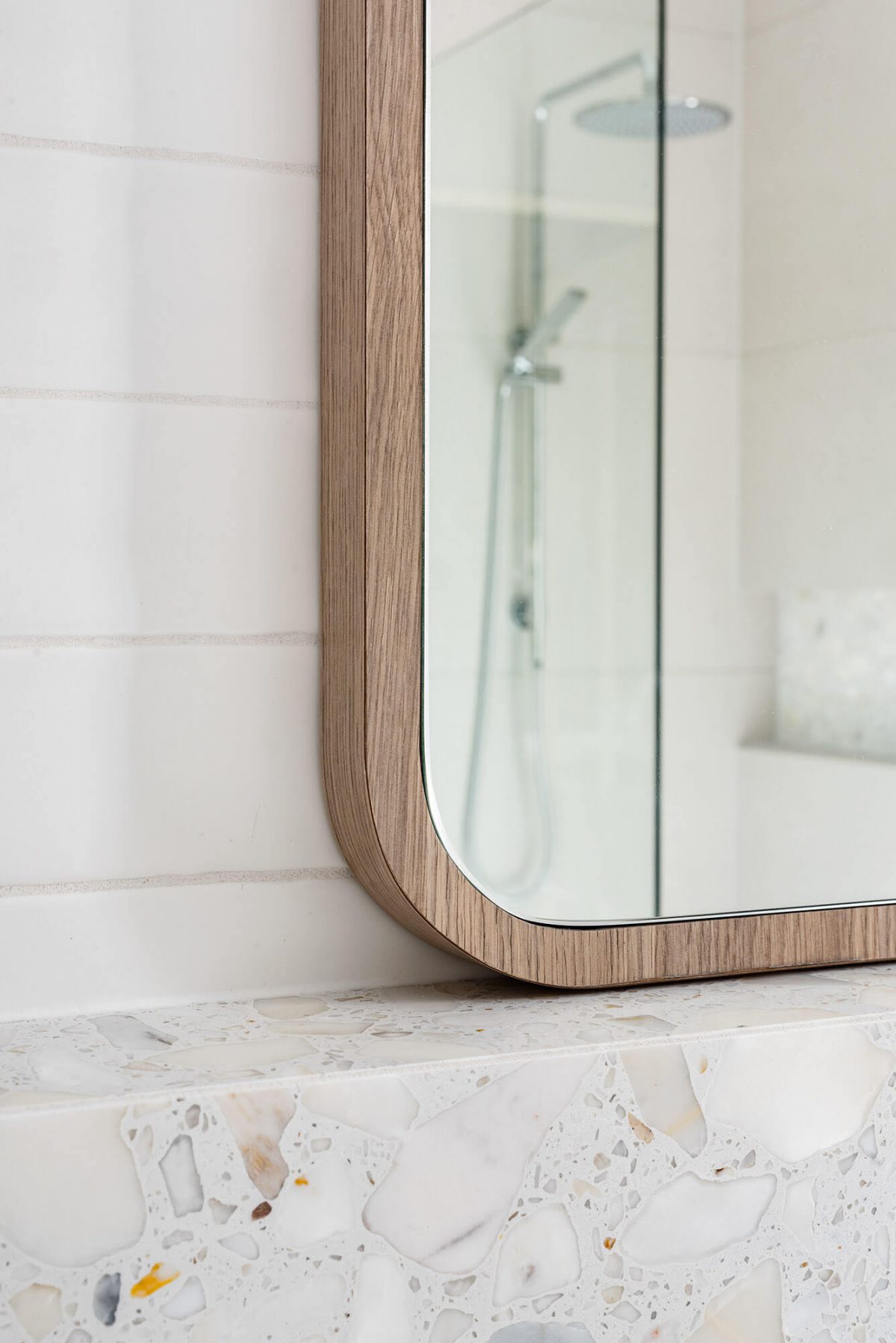 A custom designed bathroom. Designed and built by MJ Harris Group.