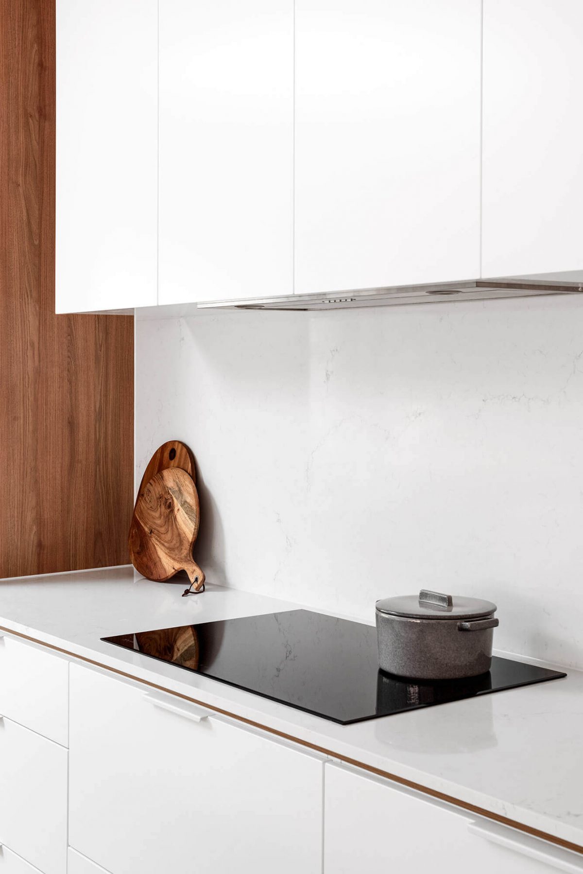 A custom designed kitchen. Designed and built by MJ Harris Group.