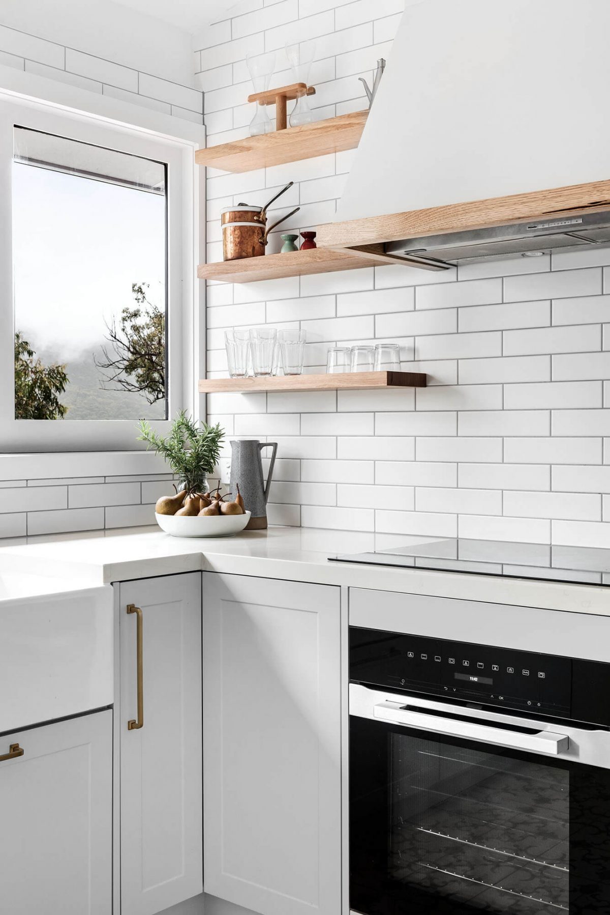 A custom designed kitchen. Designed and built by MJ Harris Group.