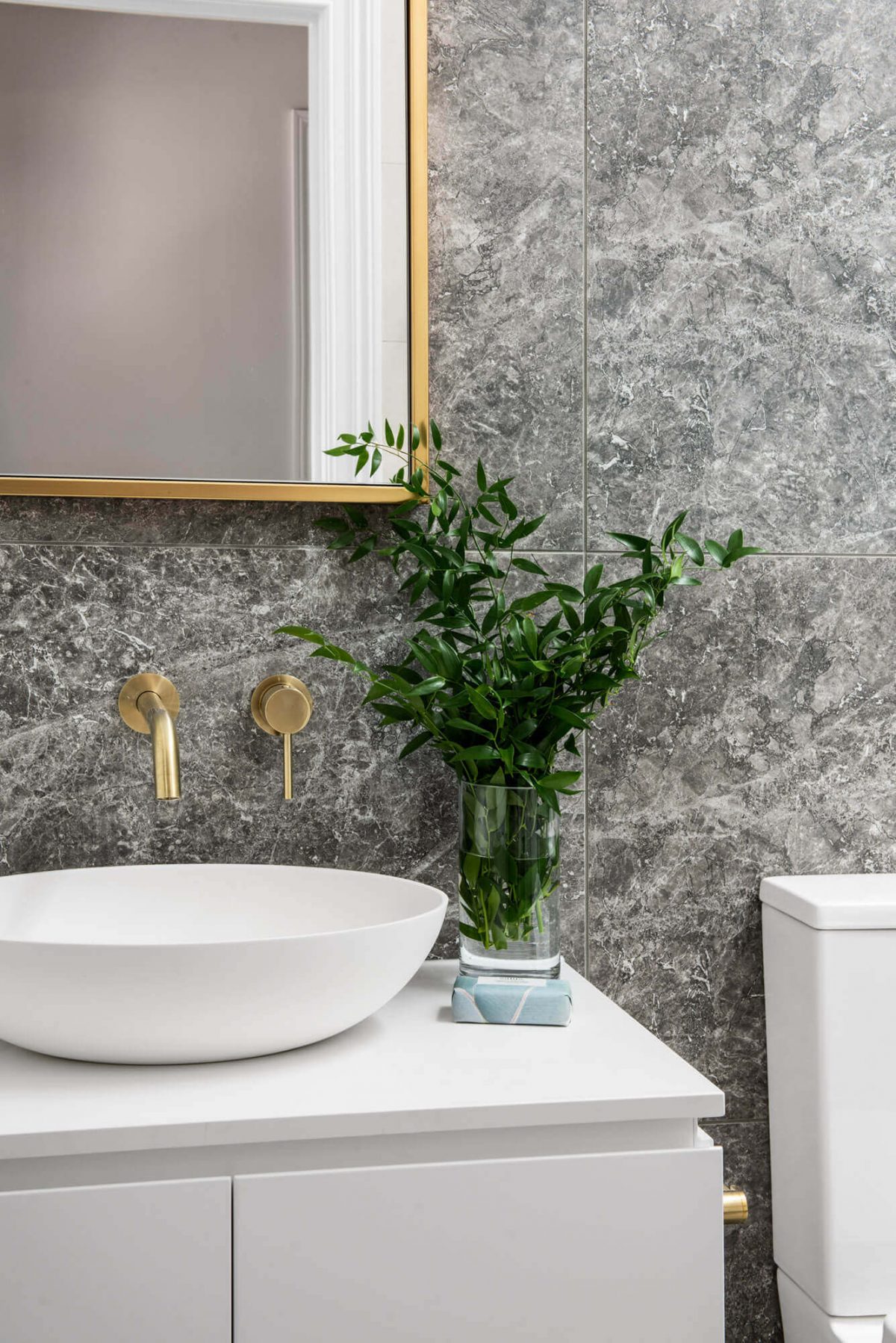 A custom designed bathroom. Designed and built by MJ Harris Group.