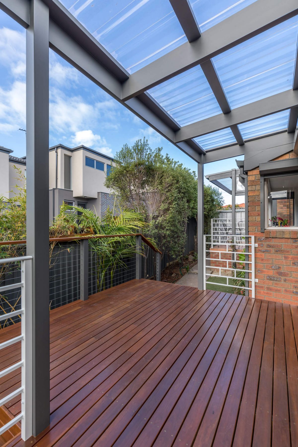 A custom designed deck. Designed and built by MJ Harris Group. #MJHxNiddrie