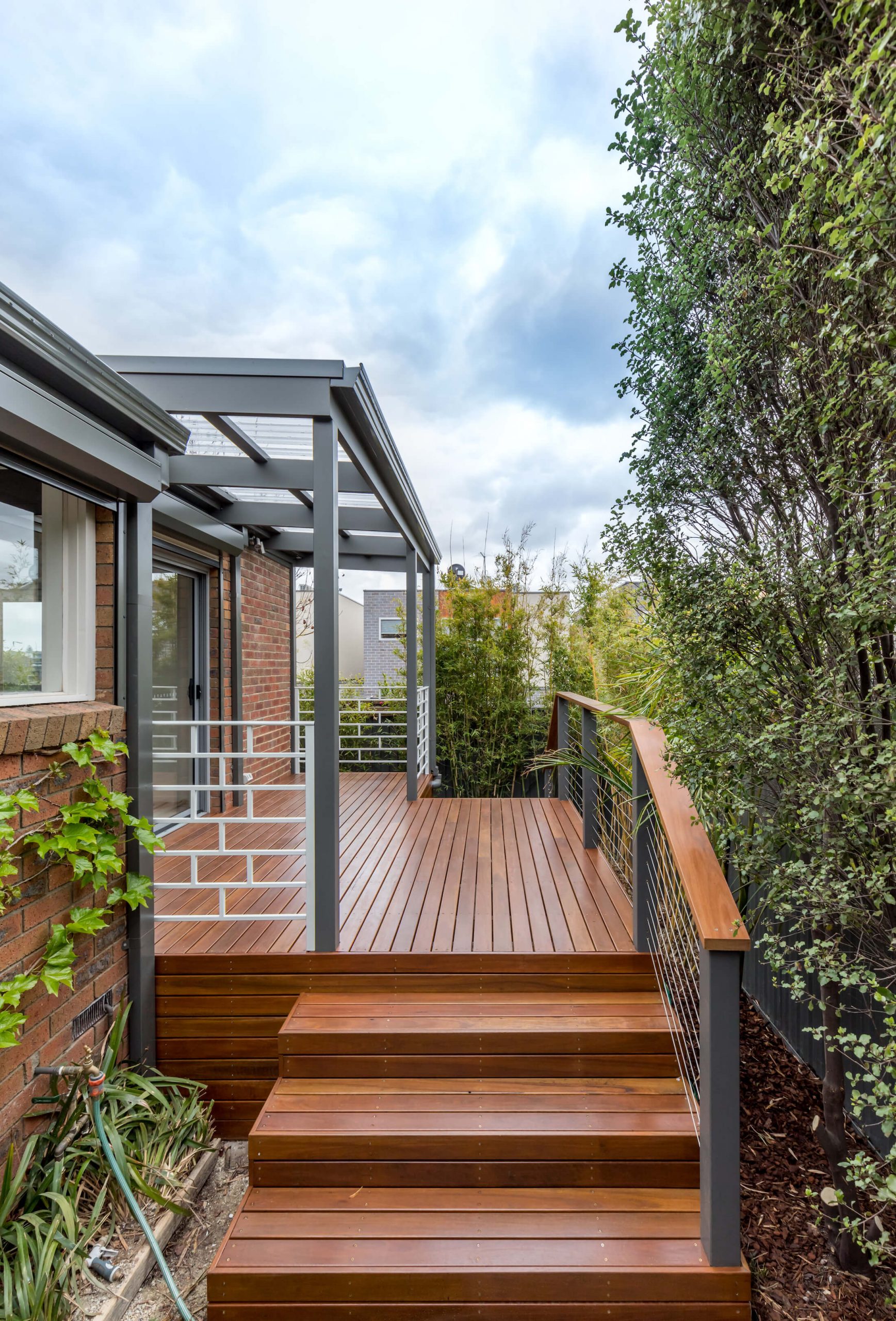 A custom designed deck. Designed and built by MJ Harris Group. #MJHxNiddrie