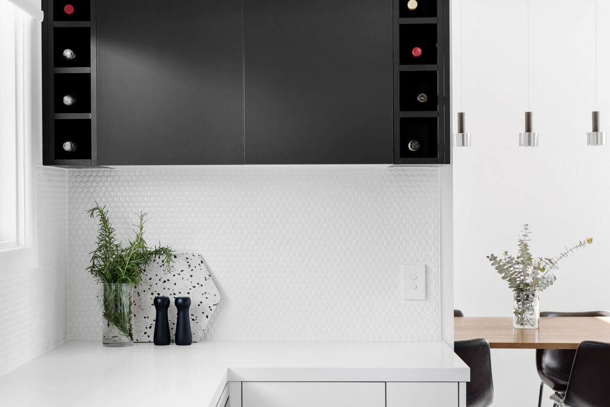 A custom designed laundry featuring custom joinery. Designed and built by MJ Harris Group. #MJHxWimmeraSt