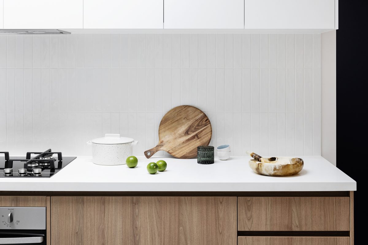 A custom designed kitchen featuring custom joinery. Designed and built by MJ Harris Group. #MJHxVictoriaSt