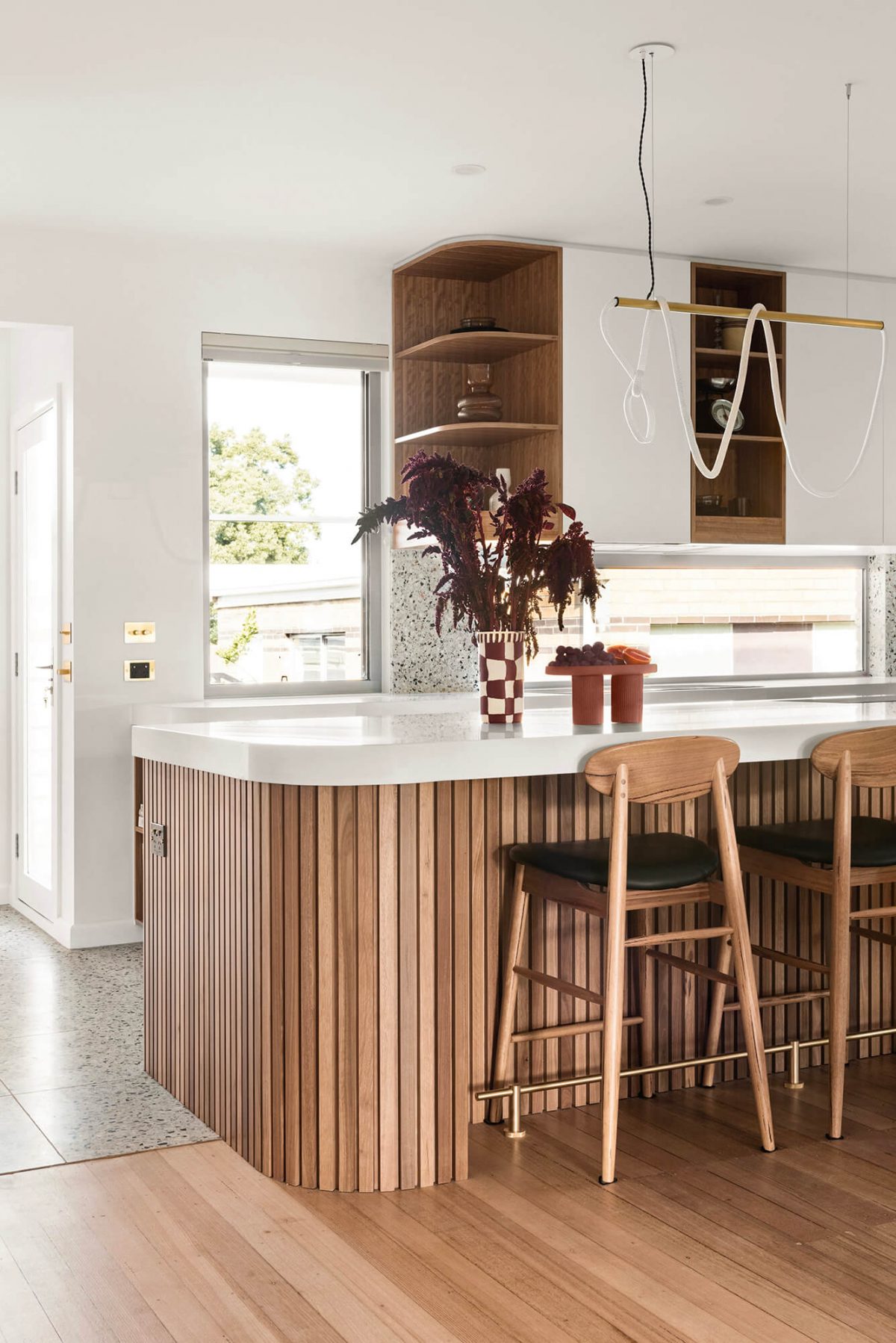 A custom designed kitchen featuring terrazzo. Designed and built by MJ Harris Group. #MJHxMasonSt