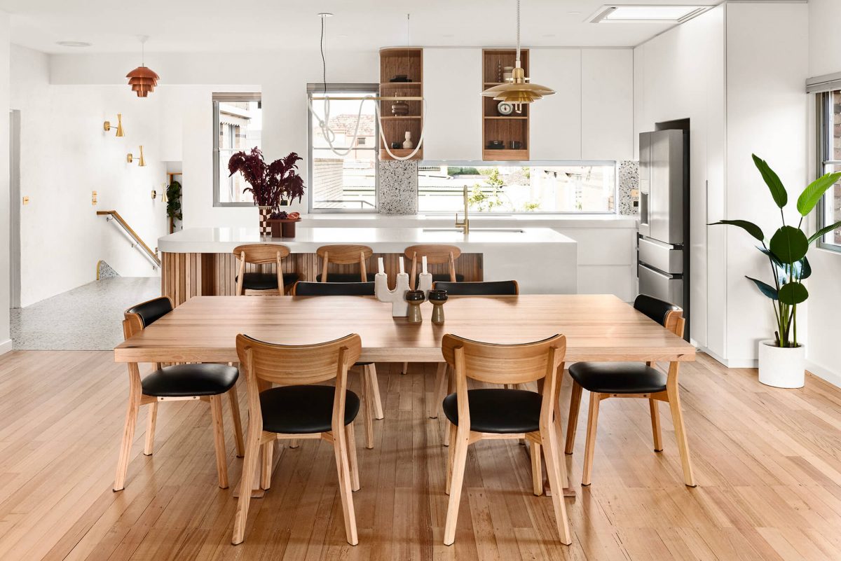 A custom designed kitchen featuring an open concept. Designed and built by MJ Harris Group. #MJHxMasonSt