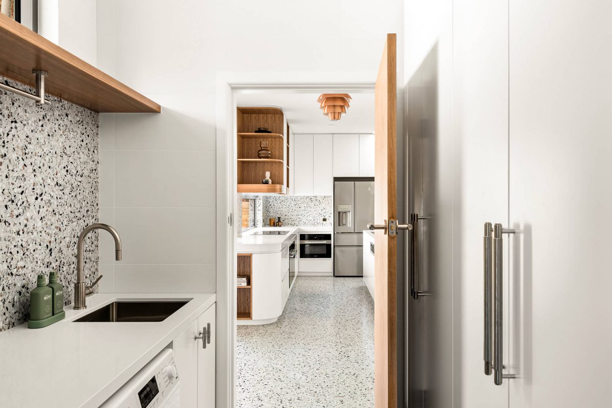 A custom designed laundry. Designed and built by MJ Harris Group. #MJHxMasonSt