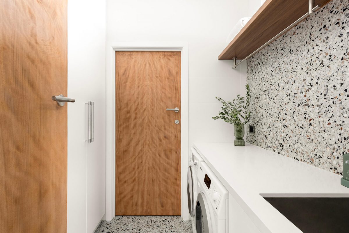 A custom designed laundry. Designed and built by MJ Harris Group. #MJHxMasonSt