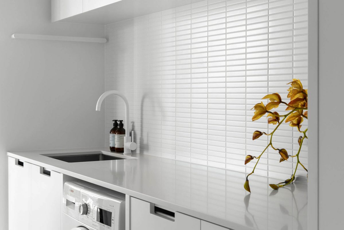 A custom designed laundry. Designed and built by MJ Harris Group. #MJHxKeonSt