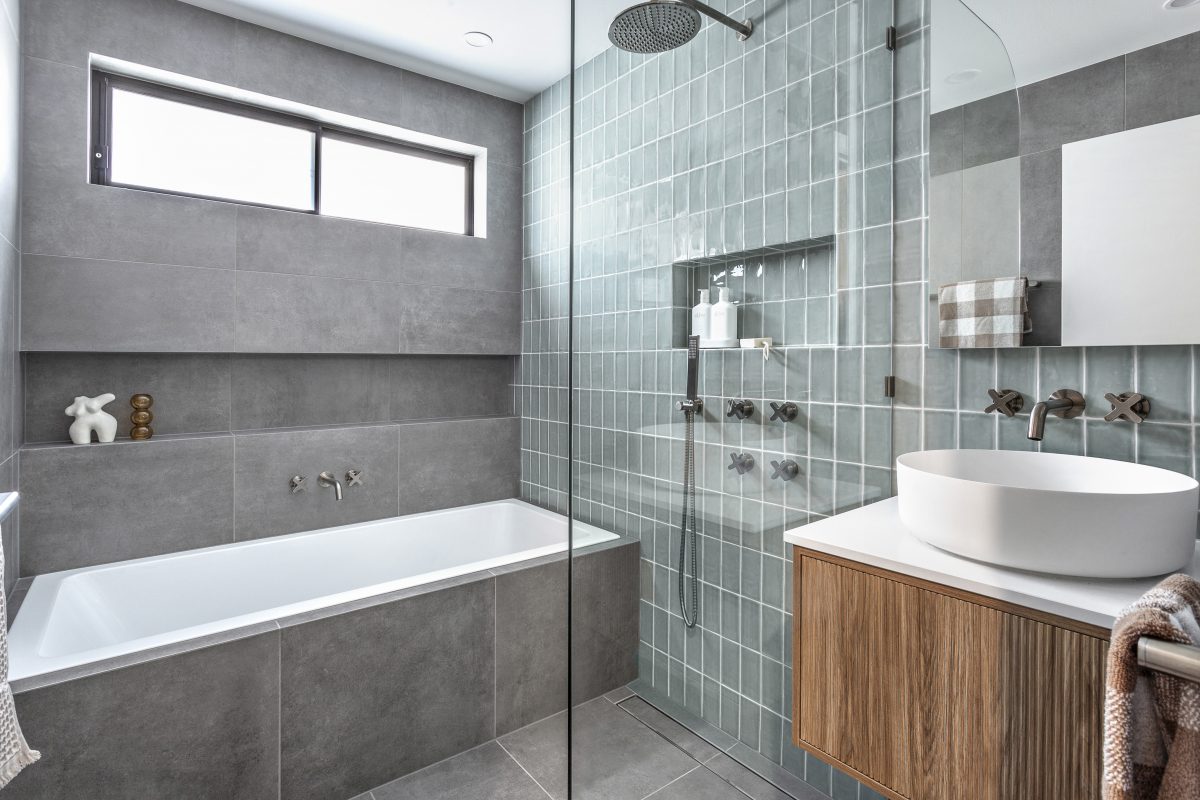 A custom designed bathroom. Designed and built by MJ Harris Group. #MJHxBrookesCt