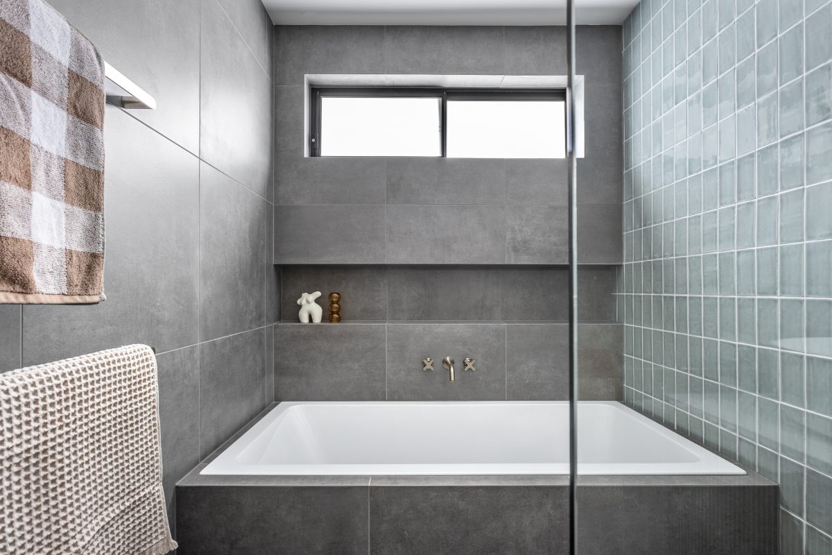 A custom designed bathroom. Designed and built by MJ Harris Group. #MJHxBrookesCt