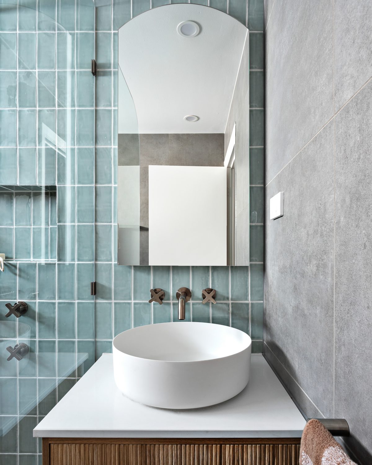 A custom designed bathroom. Designed and built by MJ Harris Group. #MJHxBrookesCt