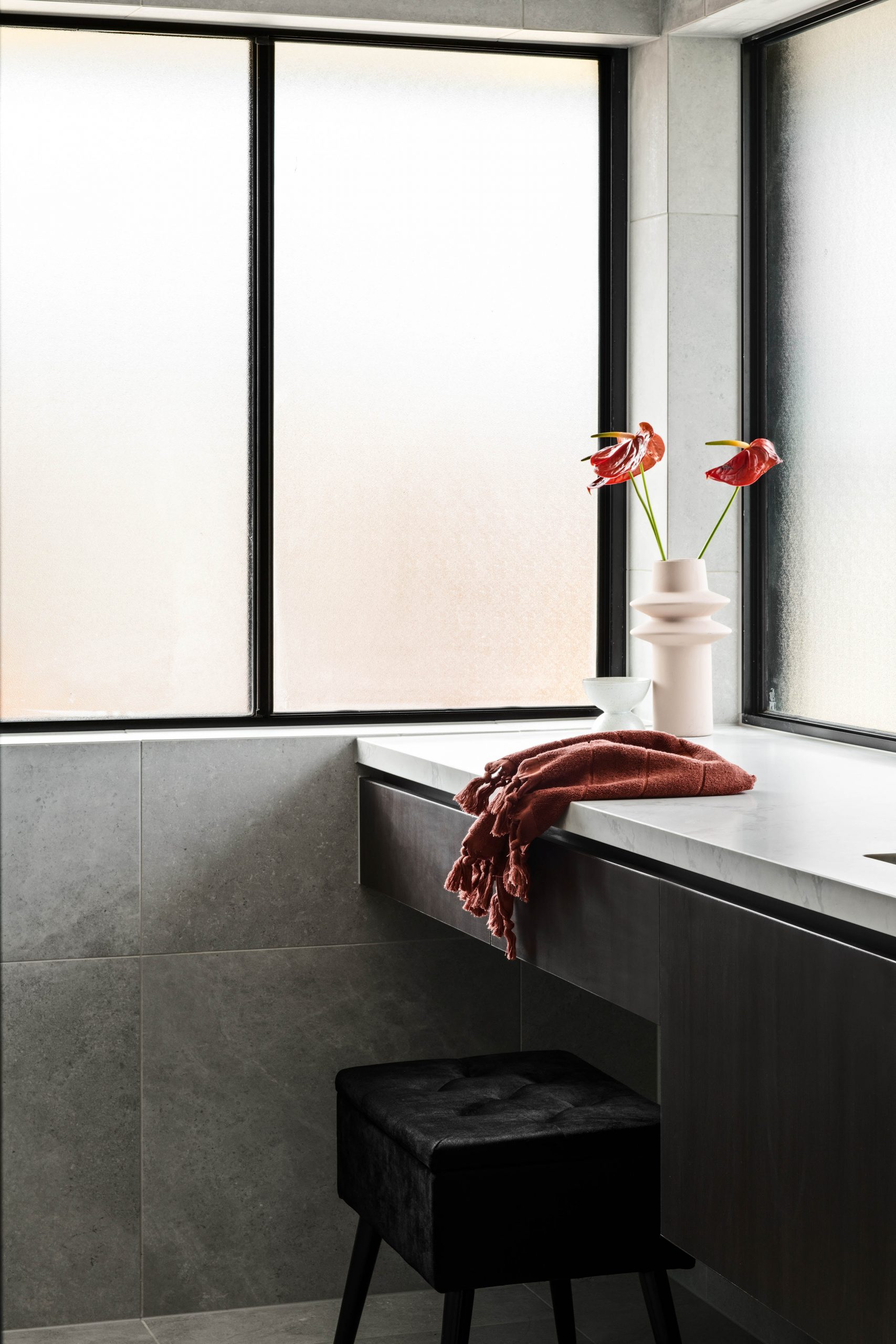 A custom designed bathroom. Designed and built by MJ Harris Group. #MJHxChandosPl