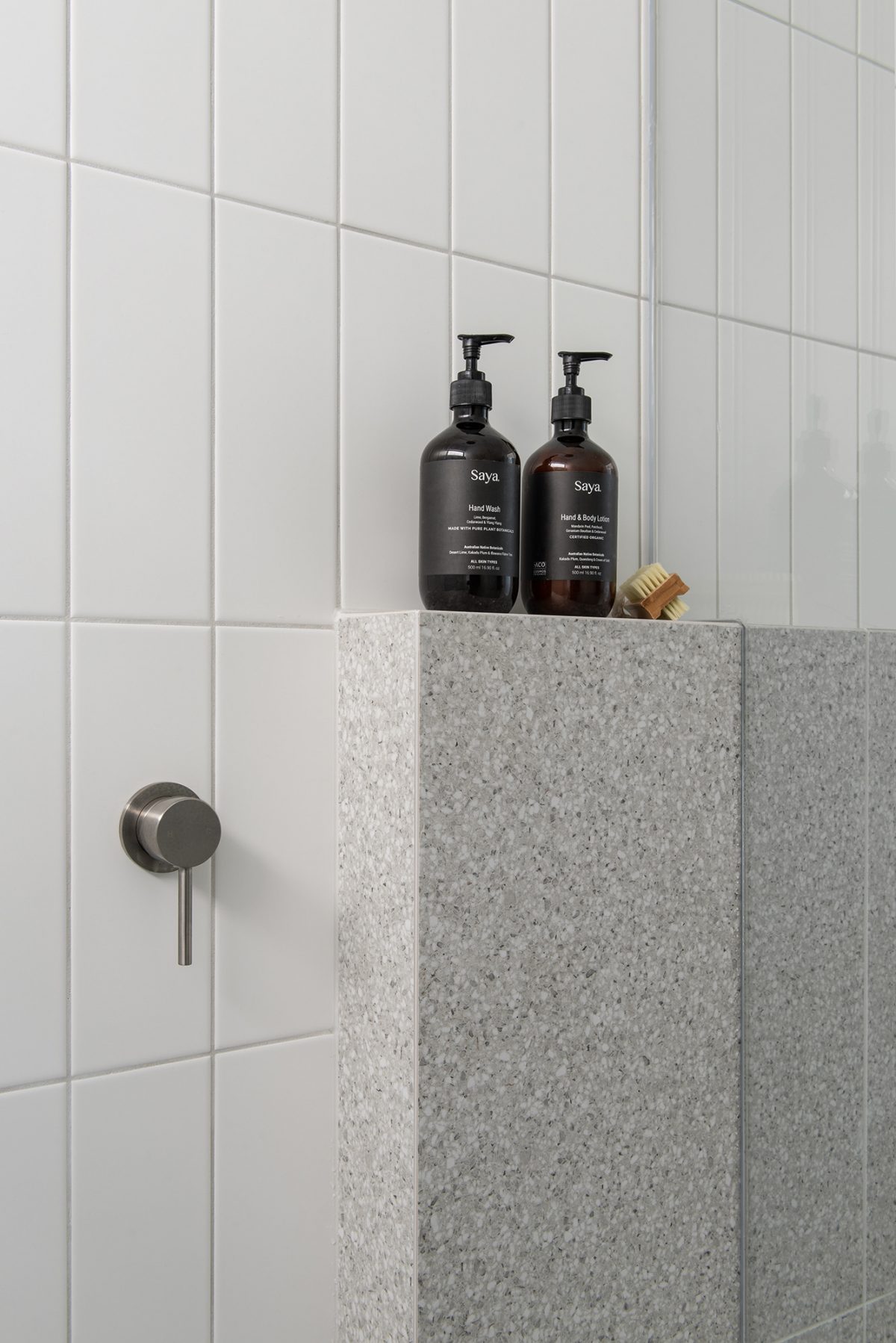 A custom designed bathroom featuring custom joinery. Designed and built by MJ Harris Group. #MJHxAlbionSt