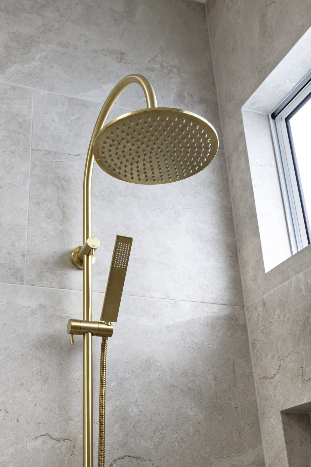 A custom designed bathroom. Designed and built by MJ Harris Group.